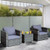 3 Pcs Patio Rattan Furniture Bistro Sofa Set with Cushioned-Gray - Color: Gray D681-HW66530GR+