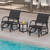 Outdoor Single Swing Glider Rocking Chair with Armrest-Black - Color: Black D681-OP70562DK