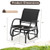 Outdoor Single Swing Glider Rocking Chair with Armrest-Black - Color: Black D681-OP70562DK
