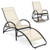 2-in-1 Outdoor Rocking Chair with 4-Position Adjustable Backrest for Patio Porch Poolside-Beige - C D681-NP11615BE