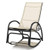 2-in-1 Outdoor Rocking Chair with 4-Position Adjustable Backrest for Patio Porch Poolside-Beige - C D681-NP11615BE