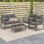4 Pieces Outdoor PE Rattan Conversation Sofa Set with Cushions-Grey - Color: Gray D681-NP12005GR+