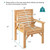 Outdoor Solid Fir Wood Chair with Inclined Backrest - Color: Natural D681-NP10921BN