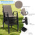 6 Pieces Patio Stackable Dining Chairs with Curved Armrests and Breathable Fabric - Color: Brown D681-NP10407-12