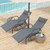 Outdoor Chaise Lounge Glider Chair with Armrests and Pillow-Gray - Color: Gray D681-NP11031GR