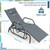 Outdoor Chaise Lounge Glider Chair with Armrests and Pillow-Gray - Color: Gray D681-NP11031GR