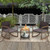 3 Pieces Rattan Rocking Bistro Set with Coffee Table and Cushions-Gray - Color: Gray D681-HW70901GR