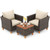 3 Pieces Patio PE Wicker Furniture Set with Cushions and Acacia Wood Storage Coffee Table-Beige - C D681-HW71637BN