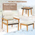 5 Piece Rattan Furniture Set with Square Coffee Table-White - Color: White D681-HW72575WH