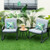 3 Pieces Patio Bistro Conversation Set with Waterproof DPC Tabletop - Color: Black & Gray D681-NP10964
