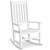 Indoor Outdoor Wooden High Back Rocking Chair-White - Color: White D681-HZ10110WH