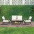 4 Pieces Outdoor Rattan Conversation Set with Protective Cover - Color: Espresso D681-HW69353+