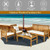 4 Pieces Outdoor Acacia Wood Sofa Furniture Set - Color: Natural D681-HW63884