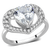 TK3698 - High polished (no plating) Stainless Steel Ring with AAA Grade CZ  in Clear A874-TK3698