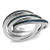 3W1334 - Rhodium Brass Ring with Synthetic Synthetic Glass in Montana A874-3W1334
