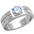 TK1816 - High polished (no plating) Stainless Steel Ring with AAA Grade CZ  in Clear A874-TK1816