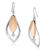 LO2684 - Rose Gold + Rhodium Iron Earrings with AAA Grade CZ  in Clear A874-LO2684