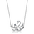 TS447 - Rhodium 925 Sterling Silver Chain Pendant with AAA Grade CZ  in Clear A874-TS447