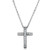 TK1858 - High polished (no plating) Stainless Steel Chain Pendant with AAA Grade CZ  in Clear A874-TK1858
