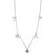 3W439 - Rhodium Brass Necklace with AAA Grade CZ  in Montana A874-3W439