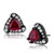TK2272 - IP Black(Ion Plating) Stainless Steel Earrings with AAA Grade CZ  in Ruby A874-TK2272