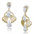 3W1325 - Gold Brass Earrings with AAA Grade CZ  in Clear A874-3W1325