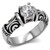 TK082 - High polished (no plating) Stainless Steel Ring with AAA Grade CZ  in Clear A874-TK082