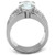 TK1752 - High polished (no plating) Stainless Steel Ring with AAA Grade CZ  in Clear A874-TK1752