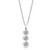 3W1373 - Rhodium 925 Sterling Silver Chain Pendant with AAA Grade CZ  in Clear A874-3W1373