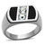 TK1068 - High polished (no plating) Stainless Steel Ring with Top Grade Crystal  in Clear A874-TK1068