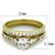 TK2133 - IP Gold(Ion Plating) Stainless Steel Ring with AAA Grade CZ  in Clear A874-TK2133