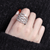 3W1465 - Rhodium Brass Ring with AAA Grade CZ  in Clear A874-3W1465
