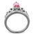 TK1771 - High polished (no plating) Stainless Steel Ring with AAA Grade CZ  in Rose A874-TK1771