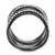 TK3689 - IP Light Black  (IP Gun) Stainless Steel Ring with Top Grade Crystal  in Clear A874-TK3689