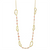 LO3340 - Gold Brass Necklace with Semi-Precious Coral in Rose A874-LO3340