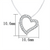 3W420 - Rhodium Brass Necklace with AAA Grade CZ  in Clear A874-3W420