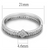 TS498 - Rhodium 925 Sterling Silver Ring with AAA Grade CZ  in Clear A874-TS498