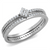 TS498 - Rhodium 925 Sterling Silver Ring with AAA Grade CZ  in Clear A874-TS498