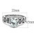 TK2658 - High polished (no plating) Stainless Steel Ring with AAA Grade CZ  in Clear A874-TK2658