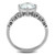TK2658 - High polished (no plating) Stainless Steel Ring with AAA Grade CZ  in Clear A874-TK2658