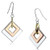 LO2676 - Rhodium + Gold + Rose Gold Iron Earrings with No Stone A874-LO2676