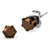 TK2586 - Two Tone IP Light Brown (IP Light coffee) Stainless Steel Earrings with AAA Grade CZ  in L A874-TK2586