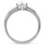 TK103 - High polished (no plating) Stainless Steel Ring with AAA Grade CZ  in Clear A874-TK103