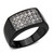 TK3754 IP Black Stainless Steel Ring with AAA Grade CZ in Clear A874-tk3754