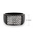TK3754 IP Black Stainless Steel Ring with AAA Grade CZ in Clear A874-tk3754