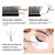 Color: Brushed Slate, Curl: D, Thickness: 0.07mm, Length: 11mm - NATUHANA 3D 4D WW  Shaped Eyelash  F640-12000043095904029