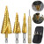 Color: WHITE - 3pcs Spiral Grooved Drill Bits 3-12 4-12 4-20 Drilling Power Tool Metal Stainless St F640-12000033951338287