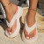 Color: Beige, Shoe Size: 3.5 - Women Platform Slippers Flip Flops Women Clip Toe Non-Slip Cloud Sli F640-12000038885014404