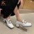 Color: black, Shoe Size: 42, Ships From: CHINA - PRXDONG New Arrivals Genuine Leather Spring Summer F640-12000037353821000
