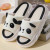 Color: Pink, Shoe Size: 3.5 - Unisex Soft Linen Slippers with Anti-Slip Sole for Couples Cute Frog  F640-12000039243129636